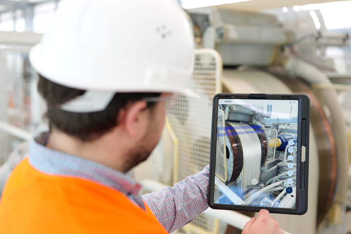 Mit TrackLight AR sind Saugzonen und Dichtungsstreifen virtuell sichtbar und die Position der Randabdeckungen kann w&auml;hrend des Betriebs virtuell erfasst werden.